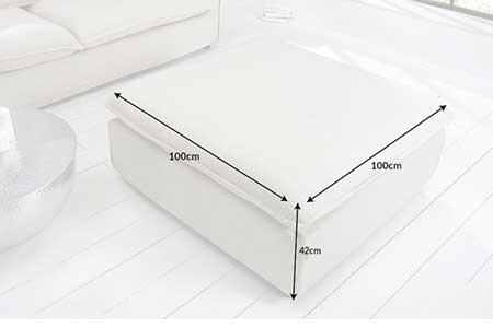 Dimensions détaillées du pouf