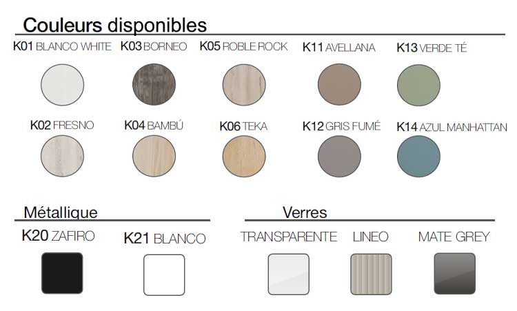 palette de couleurs