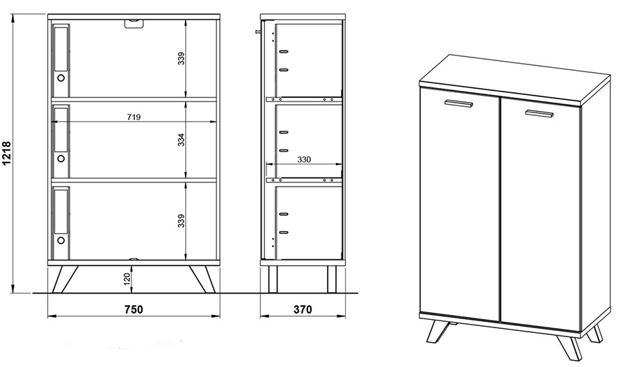 Armoire de classement pour bureau