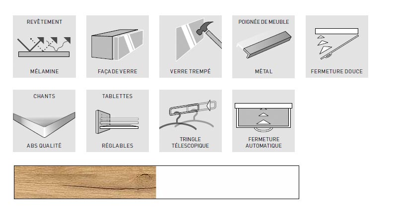 Meuble d'entrée robuste de qualité