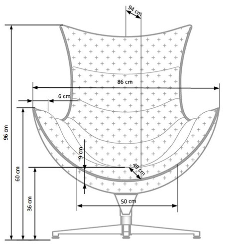 Dimensions détaillées du fauteuil