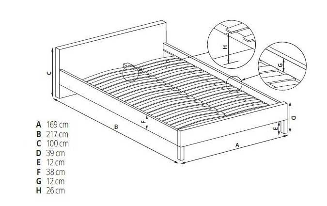 Dimensions du lit