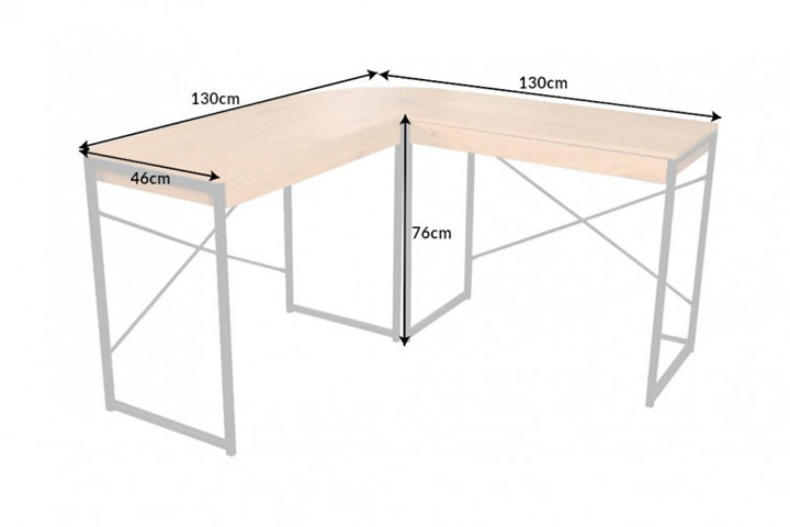 Bureau d'angle design bois et métal