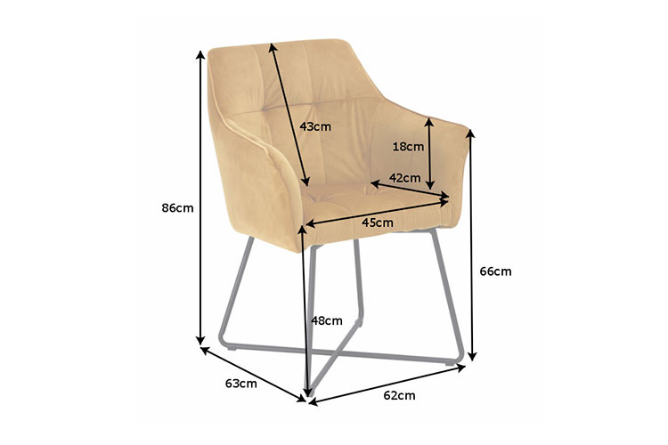 Chaise jaune avec accoudoirs