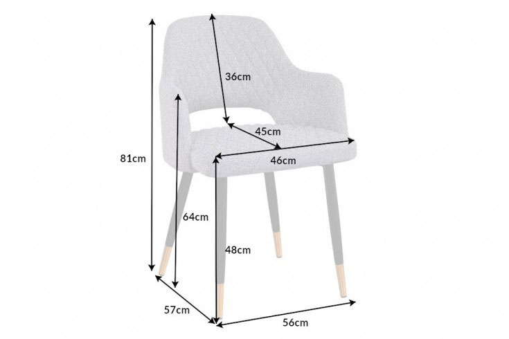 Détail de la chaise en tissu