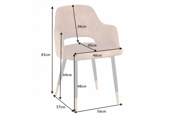 Détail des chaises en velours jaune