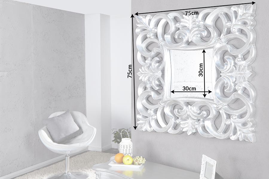 Miroir mural décoratif carré