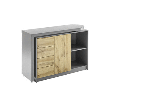 bureau design avec rangement intégré