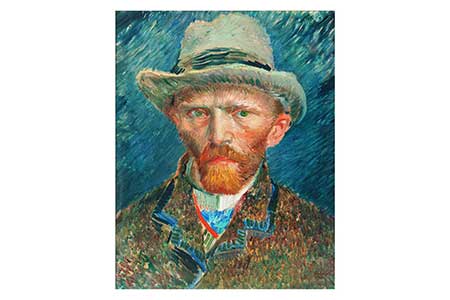 Toile autoportrait van gogh