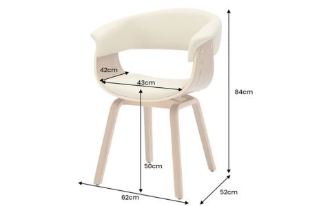 Chaise de table style mid century