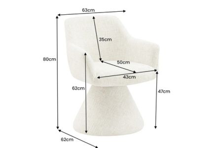chaise pivotante de salle à manger