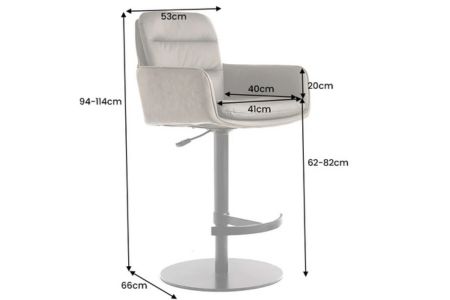 chaise de bar pivotante cuir cognac