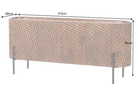 Meuble buffet façades sculptées nid d'abeilles