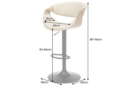 Tabouret de bar style mid century
