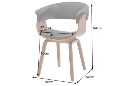 Chaise de table style mid century