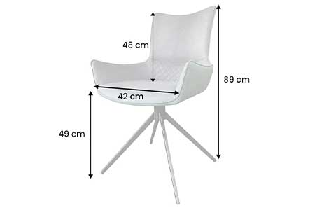 Dimensions détaillées de la chaise