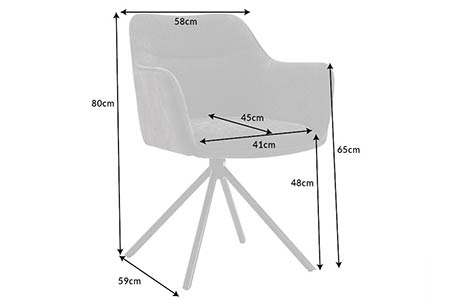 Dimensions détaillées de la chaise