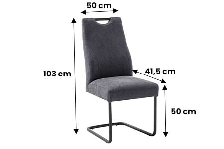 Chaise en tissu anthracite