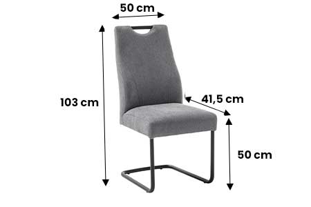 Chaise en tissu gris