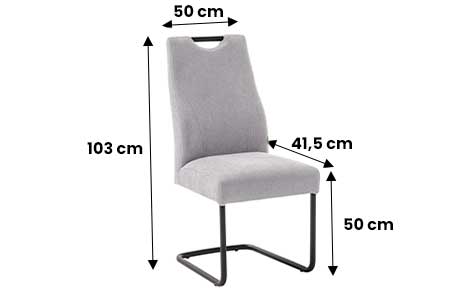 Chaise en tissu ivoire