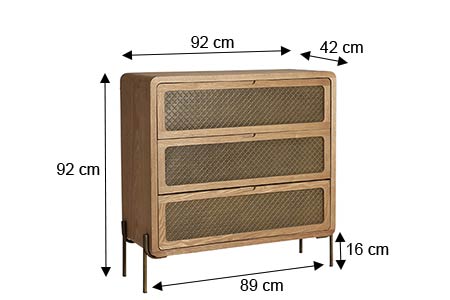 Dimensions de la commode