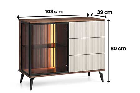 Dimensions de la commode