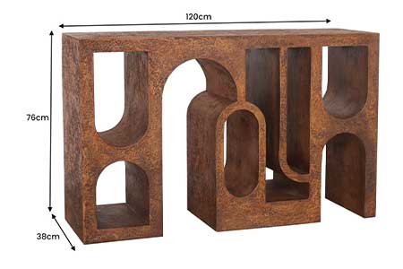 Dimensions détaillées de la console géométrique