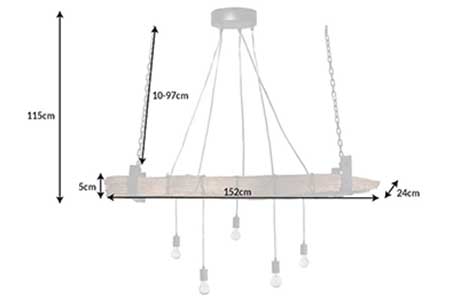 Dimensions détaillées de la suspension