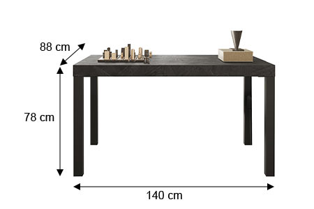 Dimensions détaillées de la table à manger