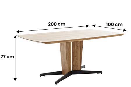 Table à manger en acacia 200 cm