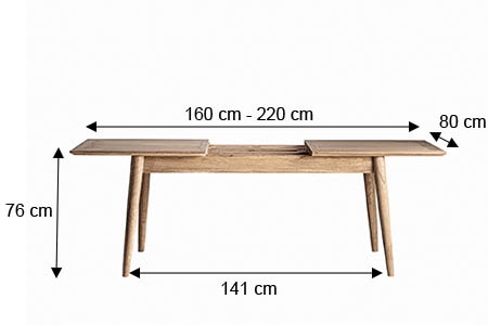 Dimensions de la table à manger