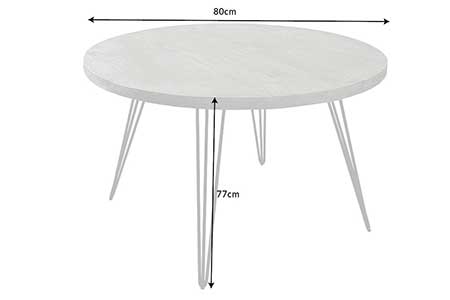 Dimensions détaillées de la table à manger