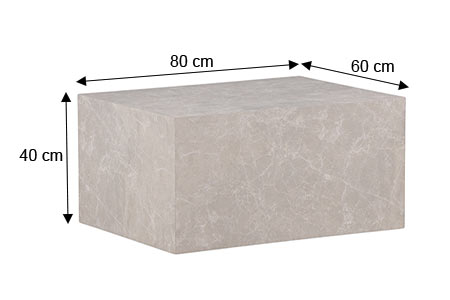 Dimensions détaillées de la table basse