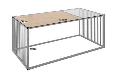 Dimensions détaillées de la table basse