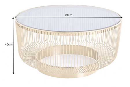 Dimensions détaillées de la table basse