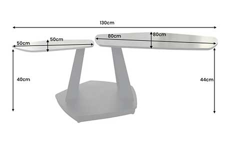 Table basse plateau rotatif