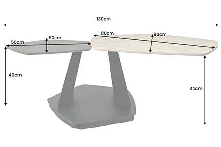 Table basse plateau rotatif