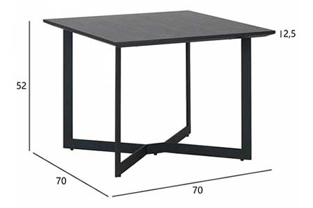 Dimensions détaillées de la table basse