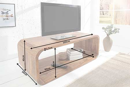 Table basse en bois massif