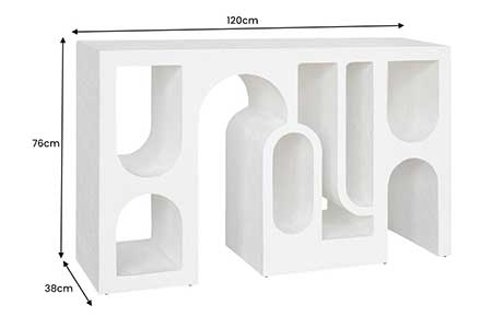 Dimensions détaillées de la console géométrique