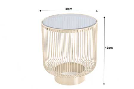 Dimensions détaillées de la table d'appoint