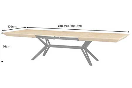Dimensions de la table à manger