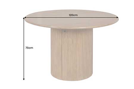Table à manger ronde avec rangement intégré