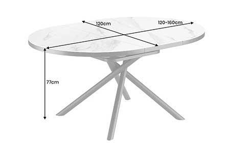 Table à manger ronde extensible