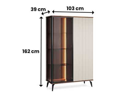 Dimensions du meuble vitrine moderne