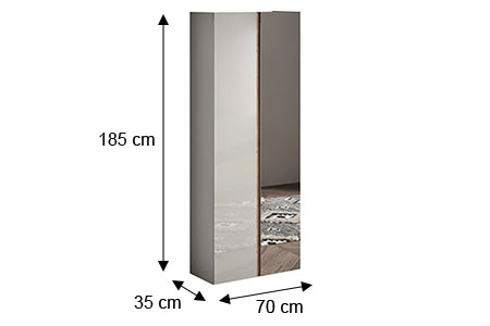 Dimensions détaillées de l'armoire d'entrée