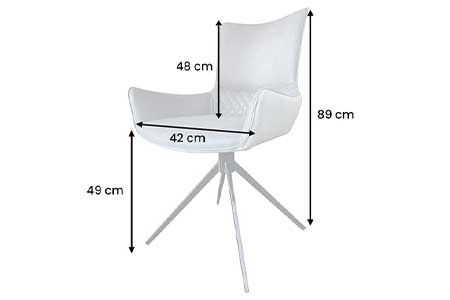 Dimensions détaillées de la chaise