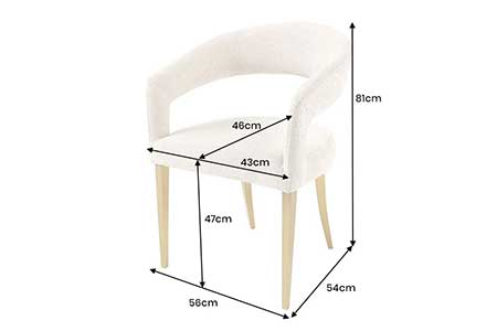 Chaises tissu beige avec accoudoirs et pieds métal doré