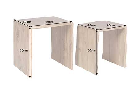 Tables d'appoint moderne en acacia