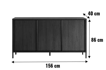 Dimensions détaillées du buffet